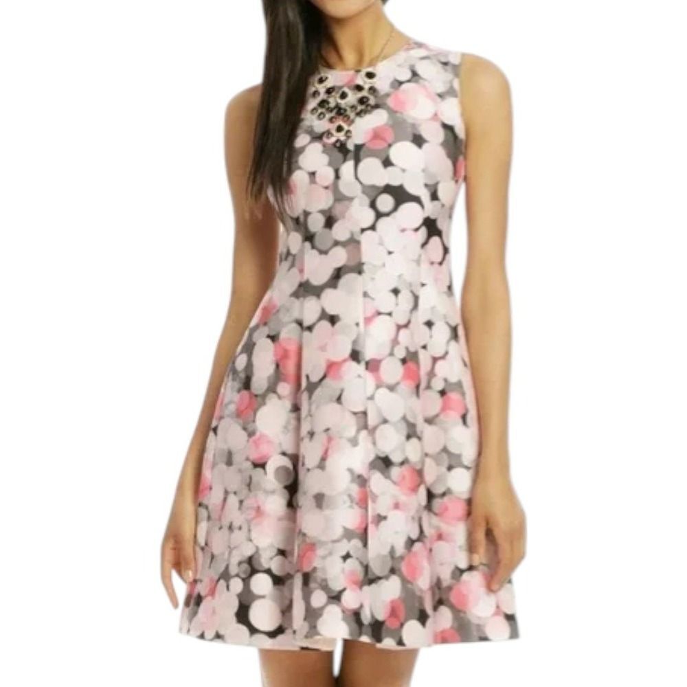Kate Spade Bubbles Upon Bubbles‎ Silk Dress Pink Black 14